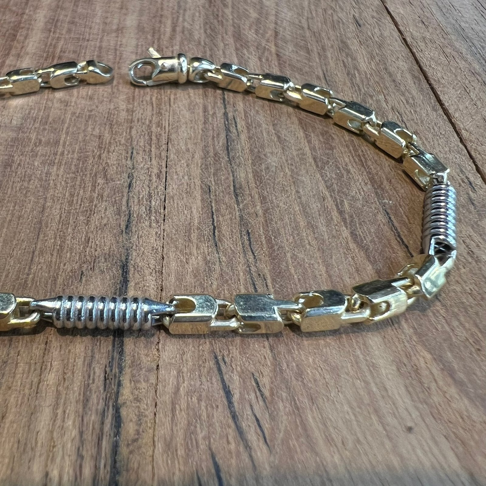 14k gouden armband massief monte carlo schakel, Ophalen of Verzenden, Zo goed als nieuw, Goud
