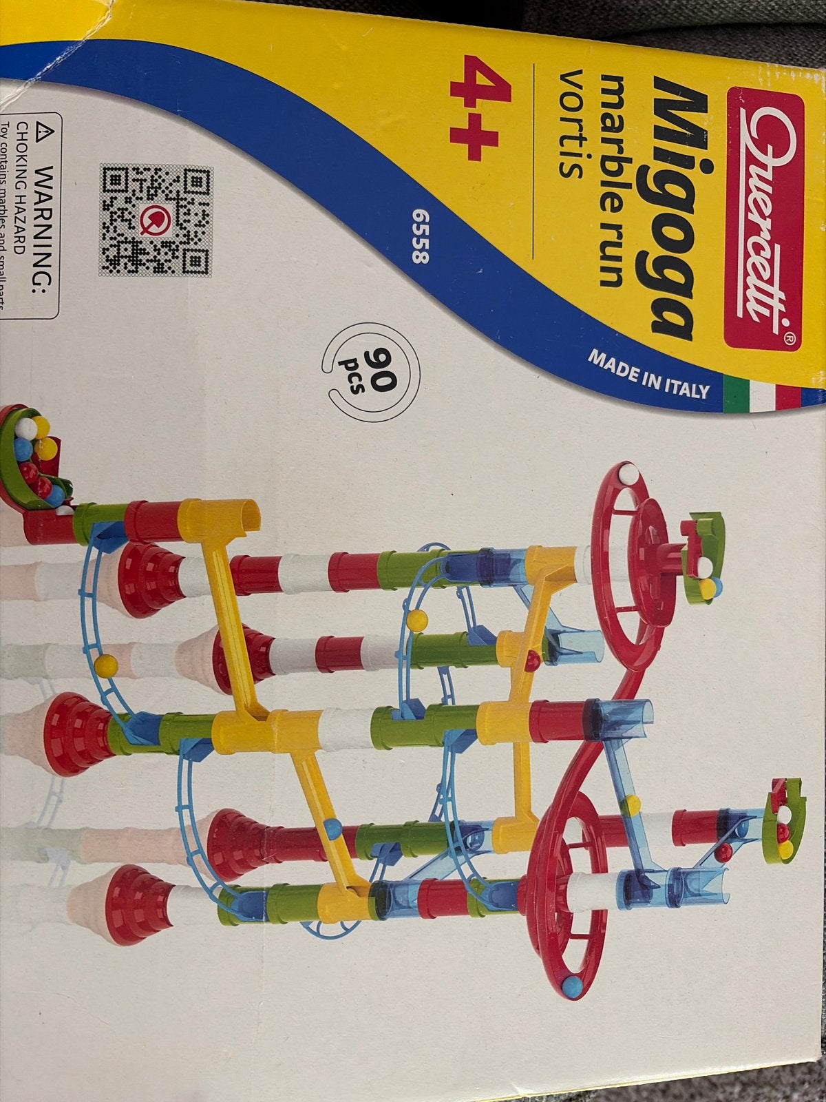 Quercetti Migoga Marble Run VORTIS knikkerbaan 90 stuks, Ophalen of Verzenden, Gebruikt, Overige merken