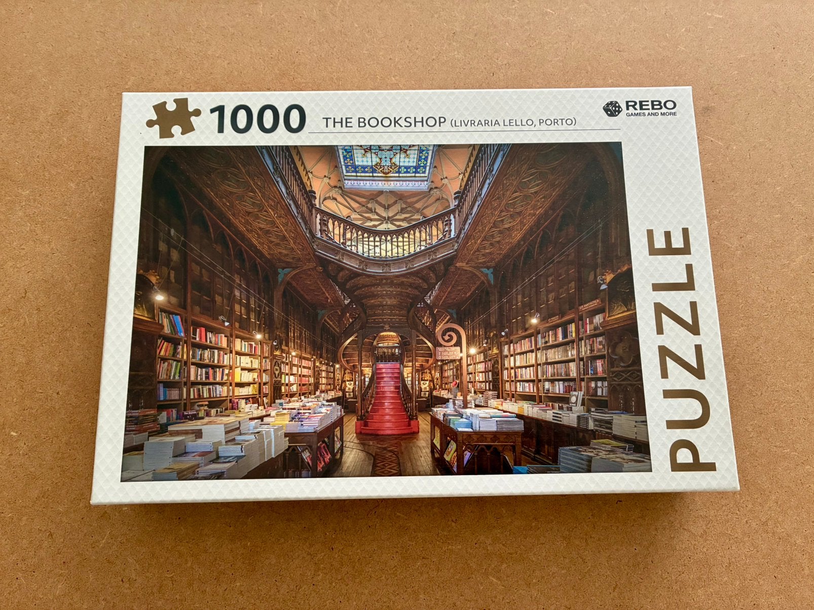 Rebo puzzel, 1000 stukjes, The Bookshop Porto, Ophalen of Verzenden, 500 t/m 1500 stukjes, Zo goed als nieuw