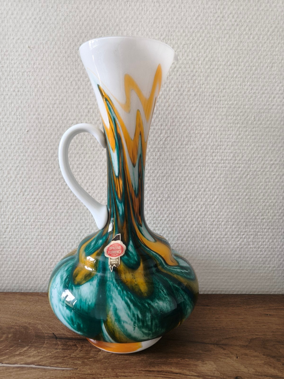 Vintage opaline vaas Florence, Ophalen of Verzenden