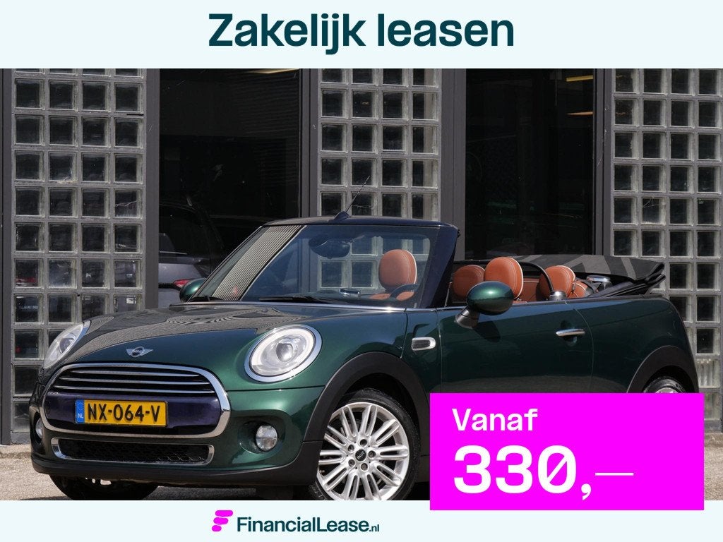 MINI Cabrio 1.5 COOPER/ CAMERA/ H&K AUDIO/ BRITISH RACING GR, Auto's, Mini, Bedrijf, Lease, Financial lease, Cabrio, ABS, Achteruitrijcamera