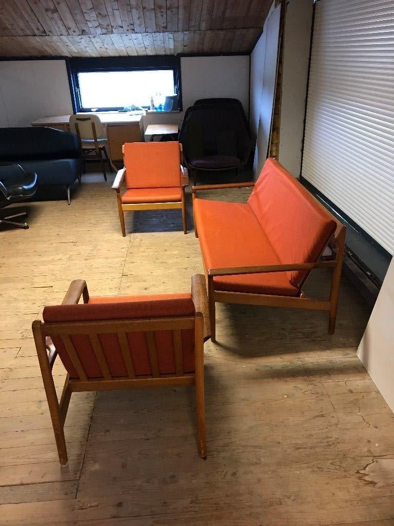 Fauteuils bank zithoek Bovenkamp A. Bender Madsen vintage, Huis en Inrichting, Fauteuils, Gebruikt, 75 tot 100 cm, Ophalen of Verzenden
