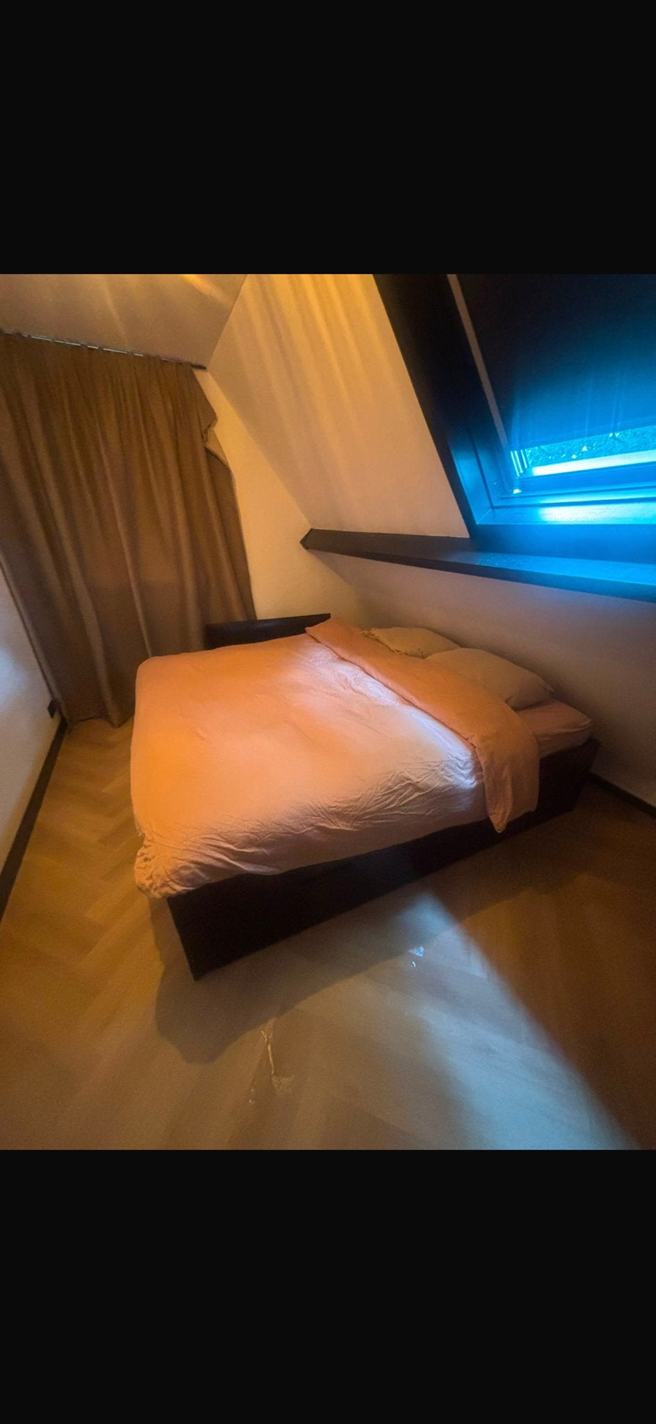 Tweepersoonsbed met opbergruimte malm 180x200, Huis en Inrichting, Slaapkamer | Bedden, Ophalen, Bruin, Tweepersoons, 140 cm