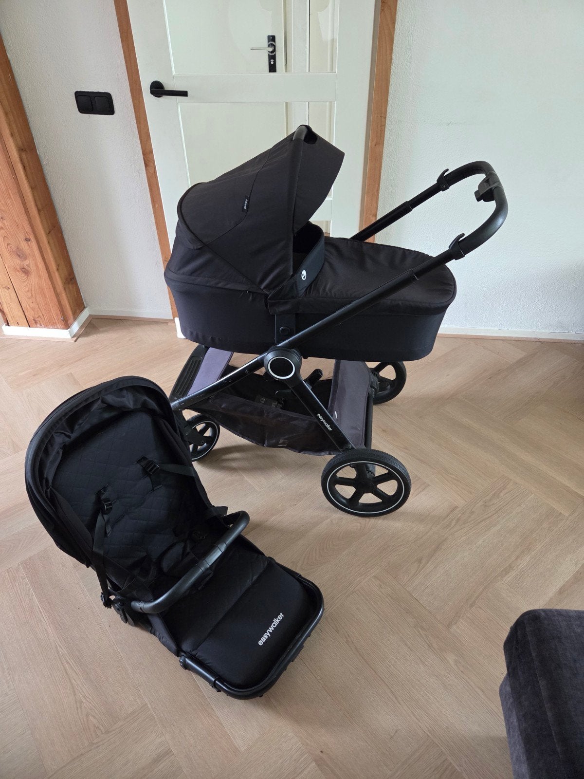Complete Easywalker Rudey combiwagen met accessoires, Gebruikt, Met autostoeltje, Combiwagen, Ophalen
