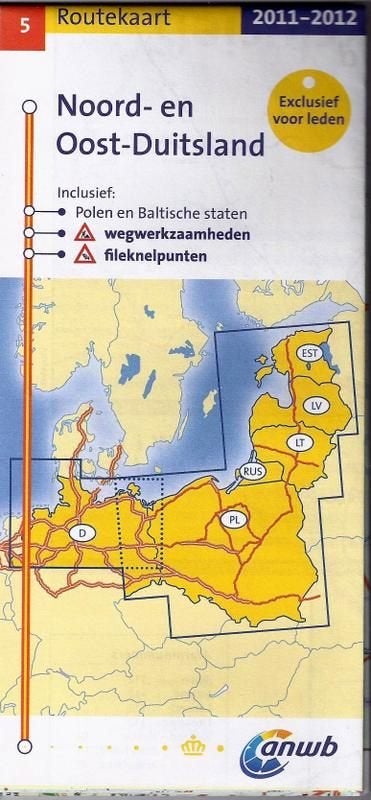 Pl426 plattegrond anwb noord-oost duitsland nr 5 - 2011-2012, Boeken, Atlassen en Landkaarten, Gelezen, 2000 tot heden, Ophalen of Verzenden
