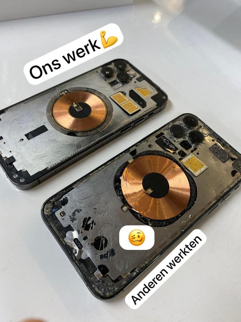 iPhone 11 12 13 Pro 14 15 Pro Max 16 achterkant reparatie, Ophalen of Verzenden, Zo goed als nieuw, Overige typen