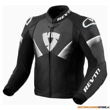 REVIT! Argon 2 Leren Motorjas, Zwart-Wit, Motoren, Kleding | Motorkleding, Nieuw met kaartje, Ophalen of Verzenden