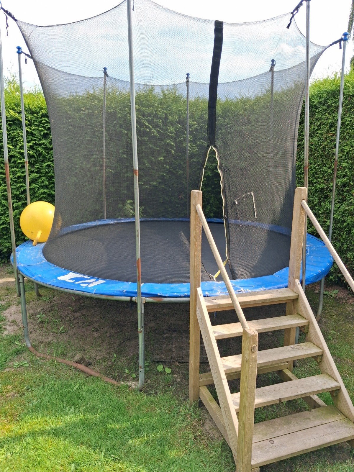 Trampoline met trap, Ophalen, Gebruikt