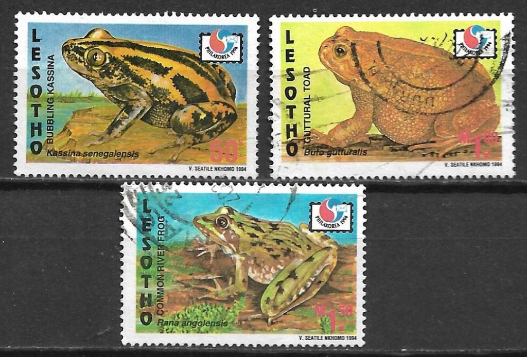 Lesotho 1994 Kikker amfibie, Ophalen of Verzenden, Overige landen, Gestempeld