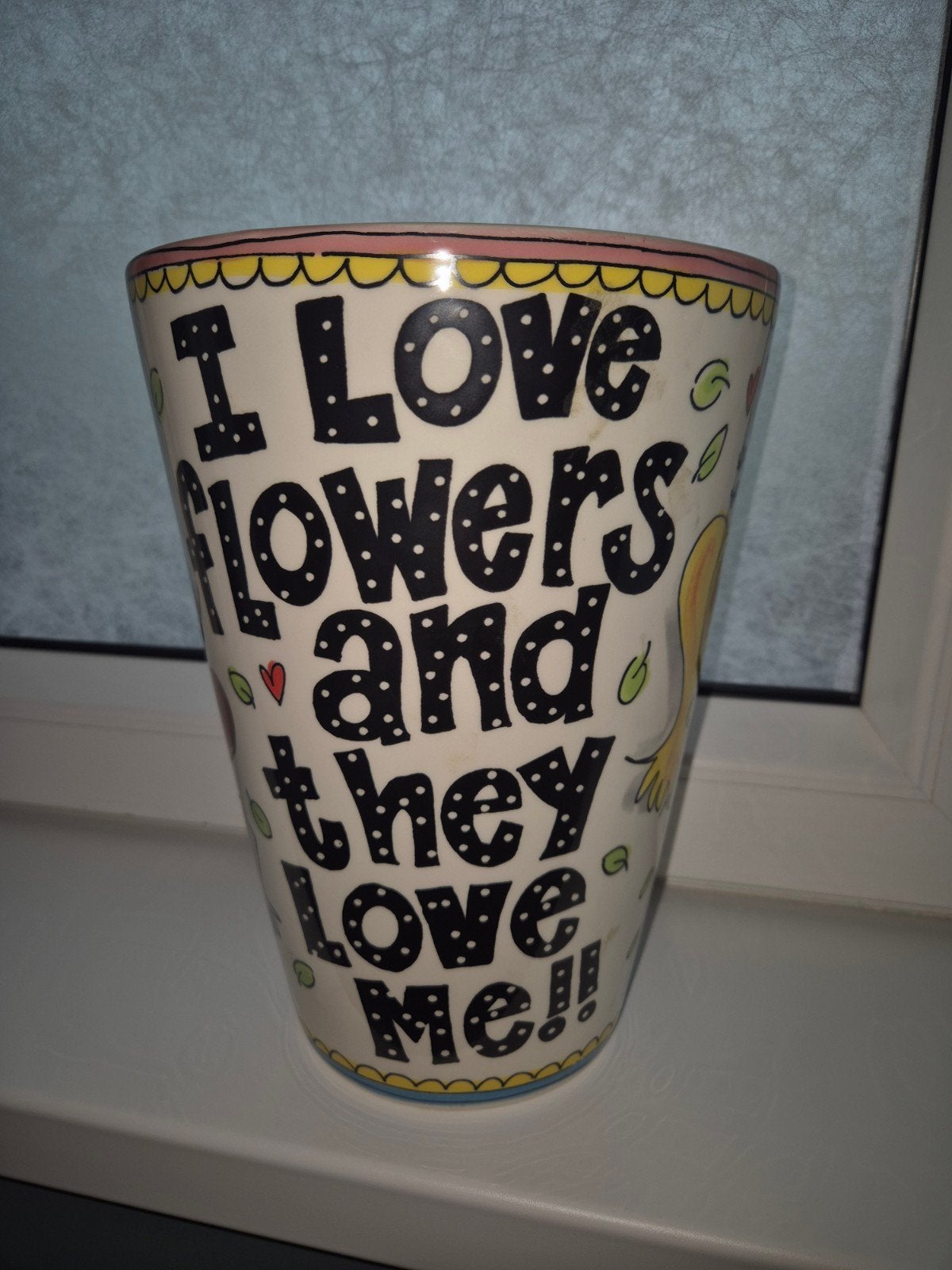 Blond Amsterdam Vaas 'I love flowers', Ophalen, Zo goed als nieuw, Keramiek
