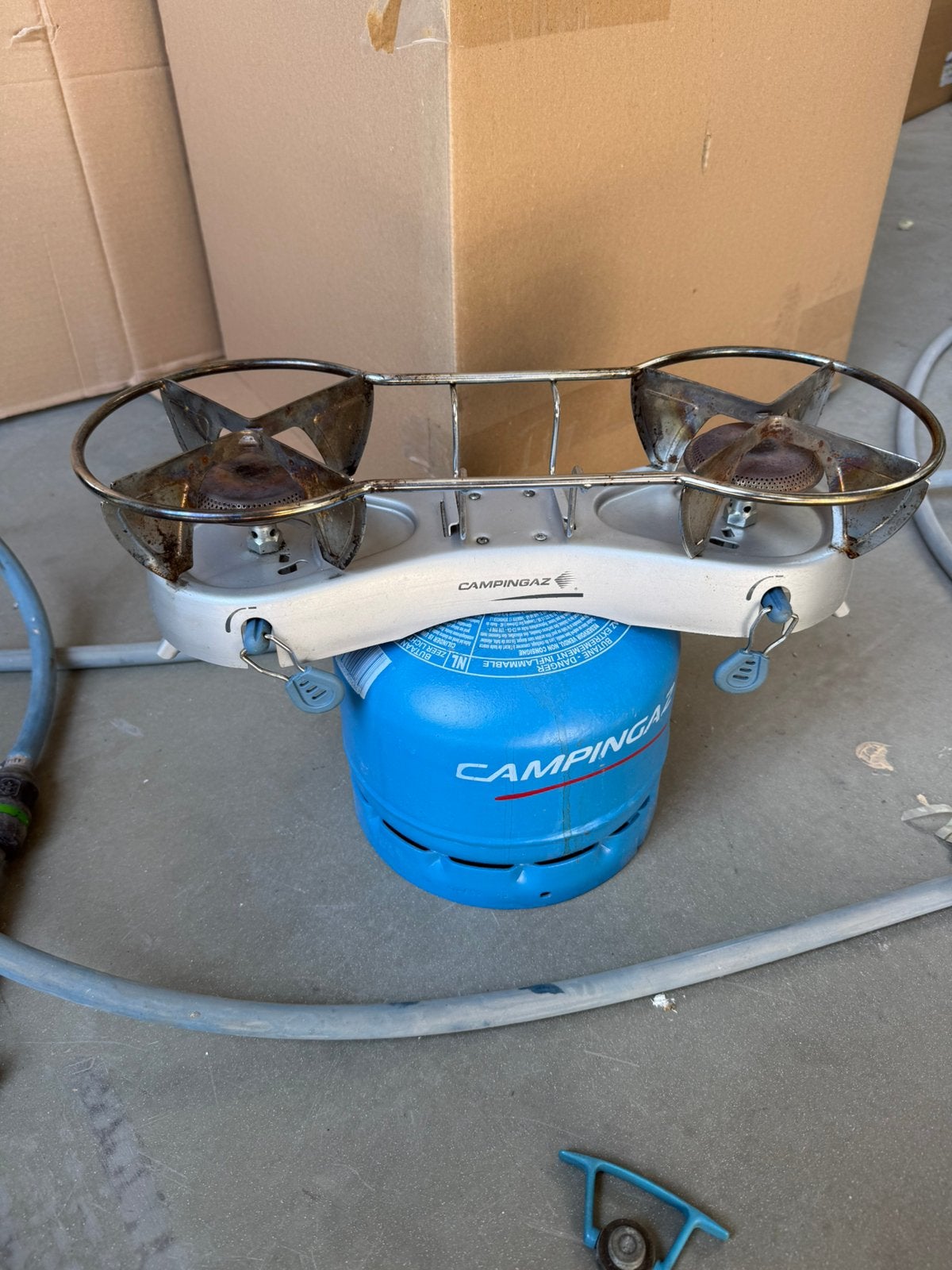Campingaz 904 met kooktoestel tweepitter, Caravans en Kamperen, Kampeeraccessoires, Ophalen, Gebruikt