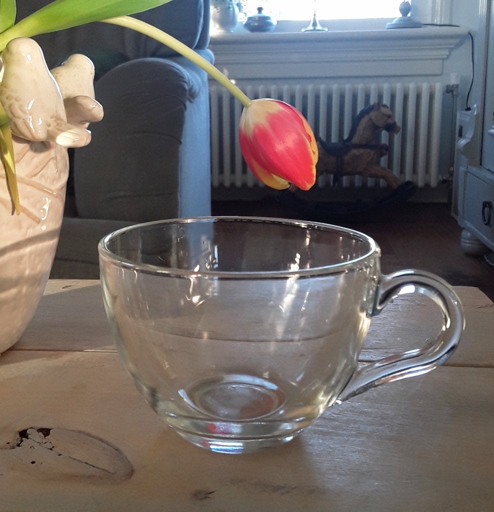 Vintage glazen koffiekop - koffiekopje glas - Paşabahçe Turk, Huis en Inrichting, Gebruikt, Overige merken, Ophalen of Verzenden