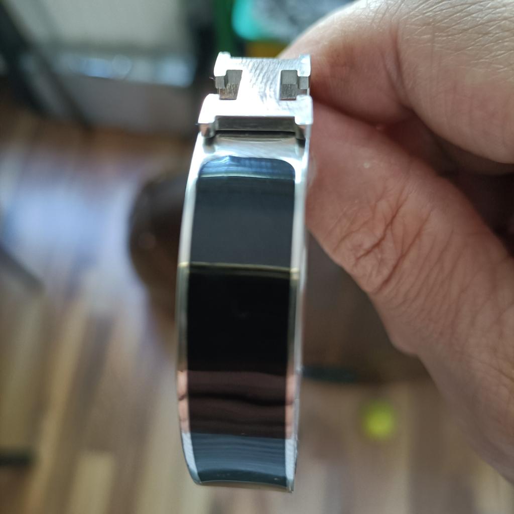 Hermes Zilverkleurige Armband, Sieraden, Tassen en Uiterlijk, Armbanden, Ophalen of Verzenden, Gebruikt, Zilver, Staal