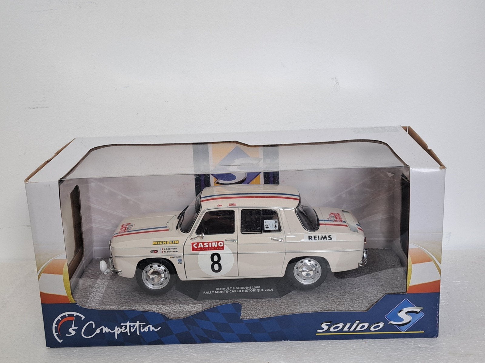 Renault 8 Gordini Rally Monte Carlo 2014 Ragnotti 1/18 Nieuw, Ophalen of Verzenden, Nieuw, Auto, Solido