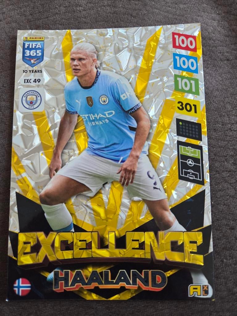 Panini FIFA 365 Adrenalyn XL 2025 Haaland Excellence Kaart, Ophalen, Zo goed als nieuw, Losse kaart, Foil