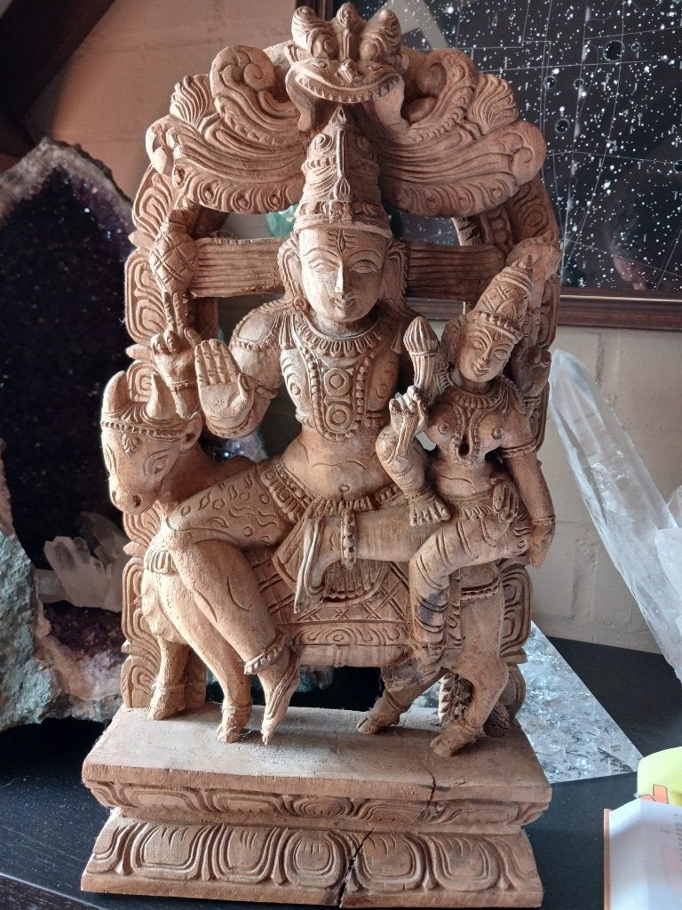 Shiva en Parvati - erfstuk, Ophalen of Verzenden