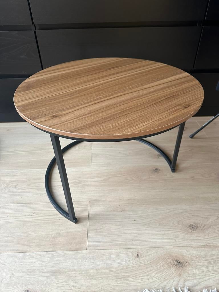 Bijzettafel te koop (60cm doorsnee), Huis en Inrichting, Minder dan 55 cm, Metaal of Aluminium, Rond, Zo goed als nieuw