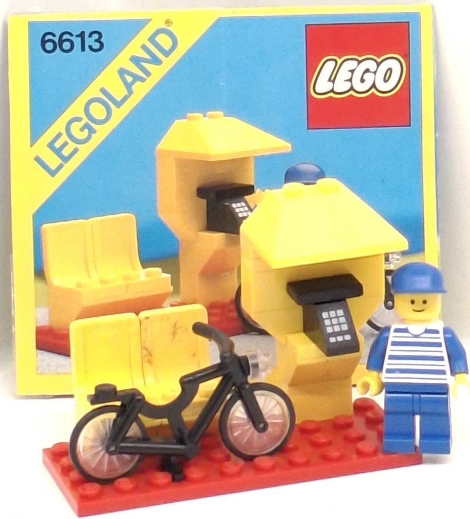 LEGO Legoland 6613: Fietser en telefooncel, Gebruikt, Lego, Ophalen of Verzenden, Compleet