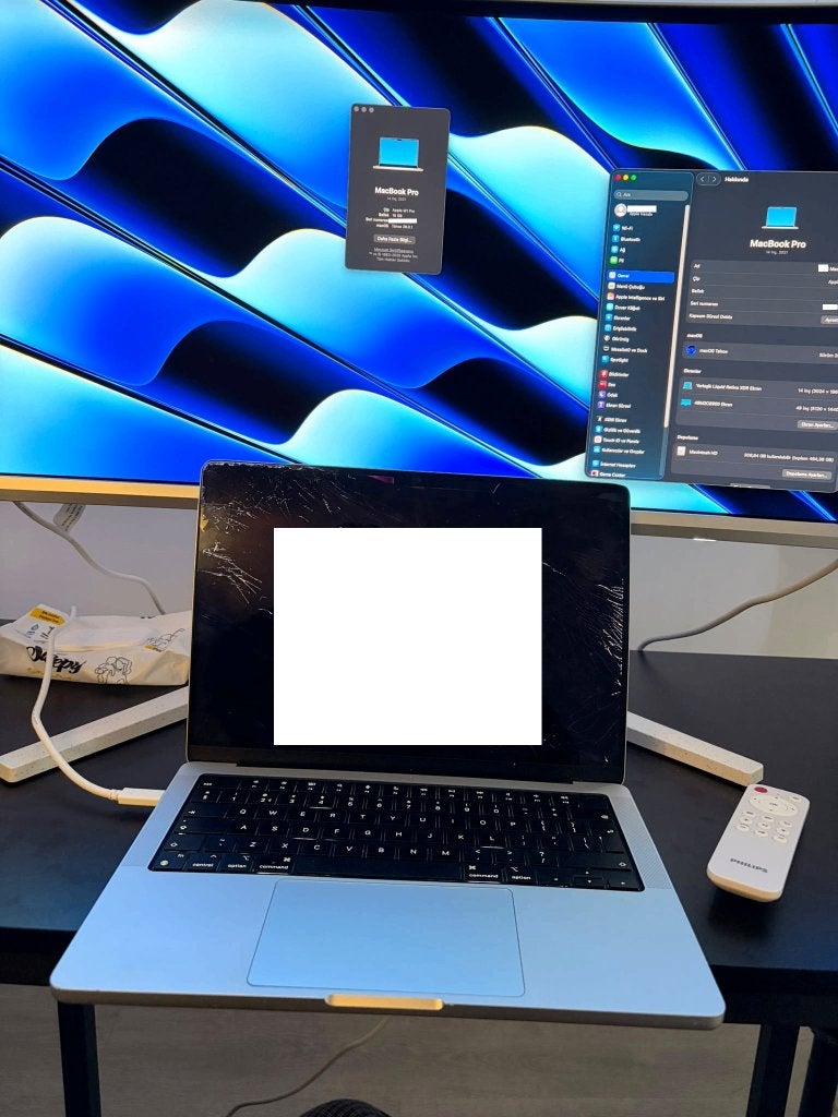 MacBook Pro 14" (2021) M1 Pro 16GB 512GB - Scherm defect, MacBook Pro, Gebruikt, Qwerty, Verzenden