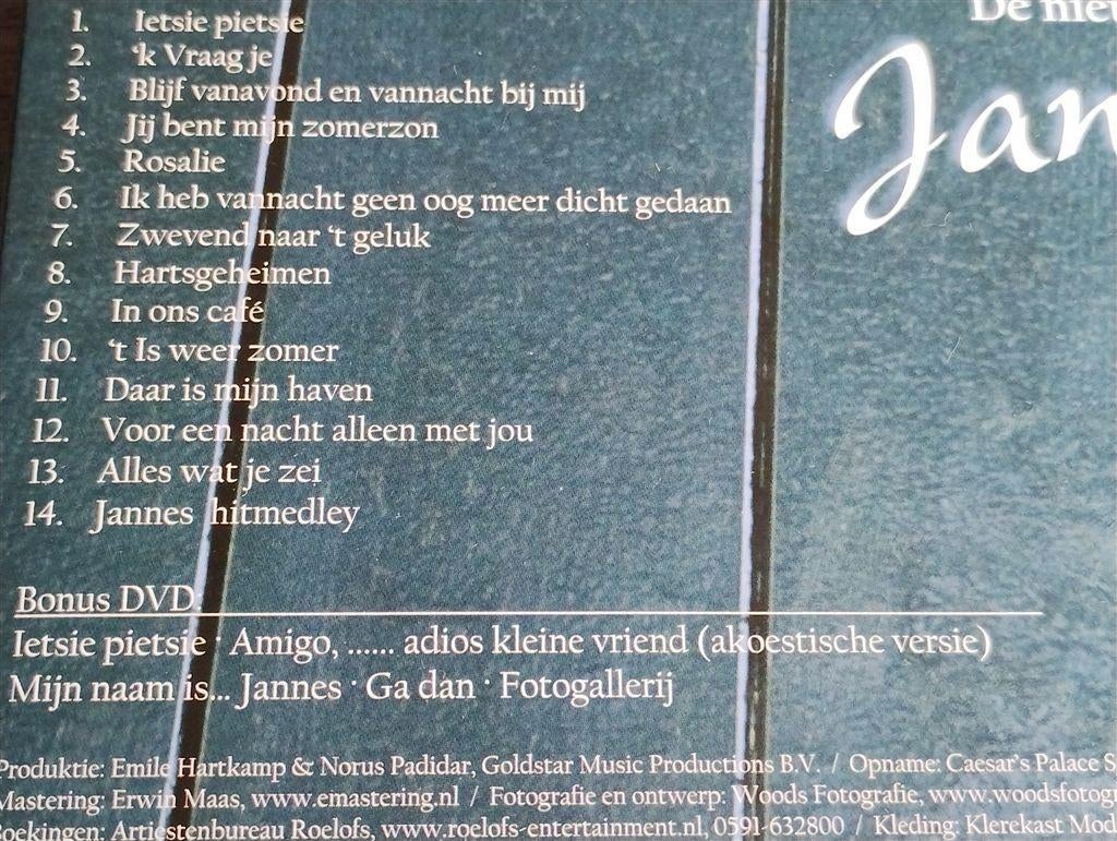 Jannes ‎– De Nieuwe Van .... Jannes [CD + DVD], Ophalen of Verzenden, Zo goed als nieuw, Levenslied of Smartlap
