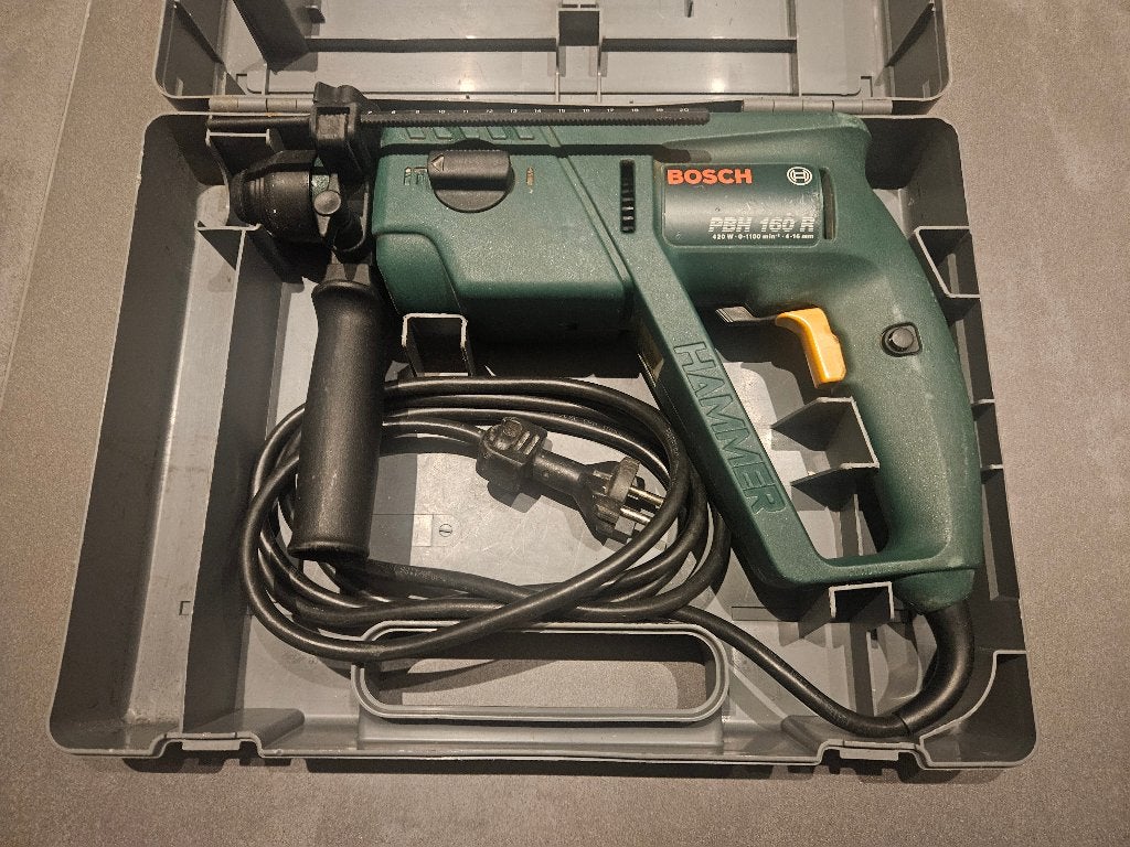 Bosch PBH 160 R Boorhamer met SDS-plus koffer, Ophalen, Gebruikt, Boor- en/of Breekhamer, Klopboormechanisme
