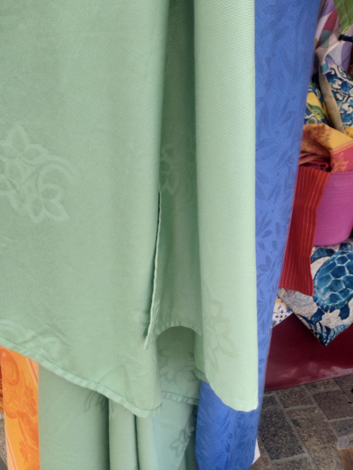 Nieuw Damast Tafelkleed De Witte Lietaer Groen 250x160, Ophalen of Verzenden, Nieuw, Rechthoek, Binnen