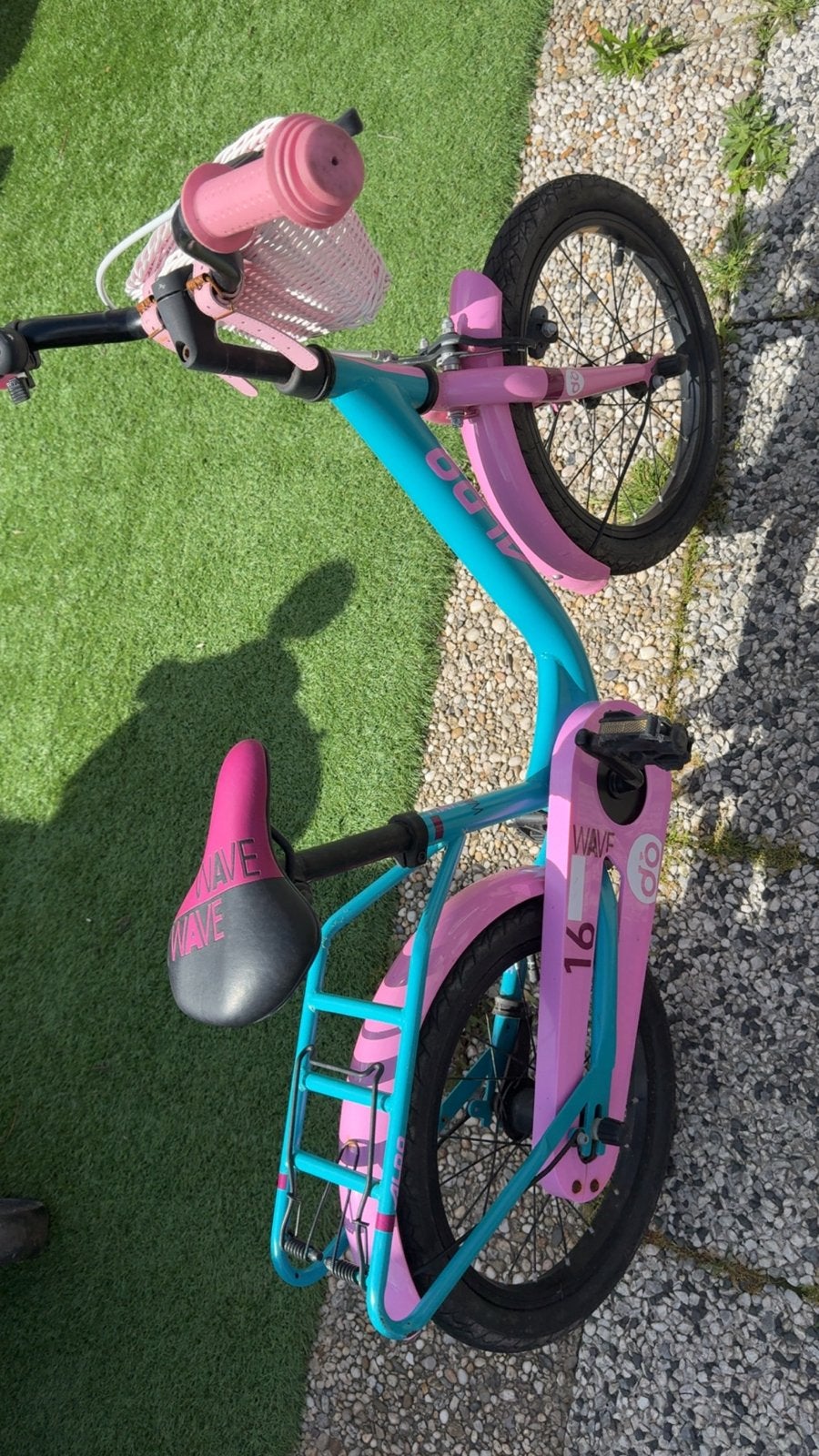 Mooie meisjesfiets 16 inch met roze mandje, Ophalen, Gebruikt, Terugtraprem, 16 tot 20 inch