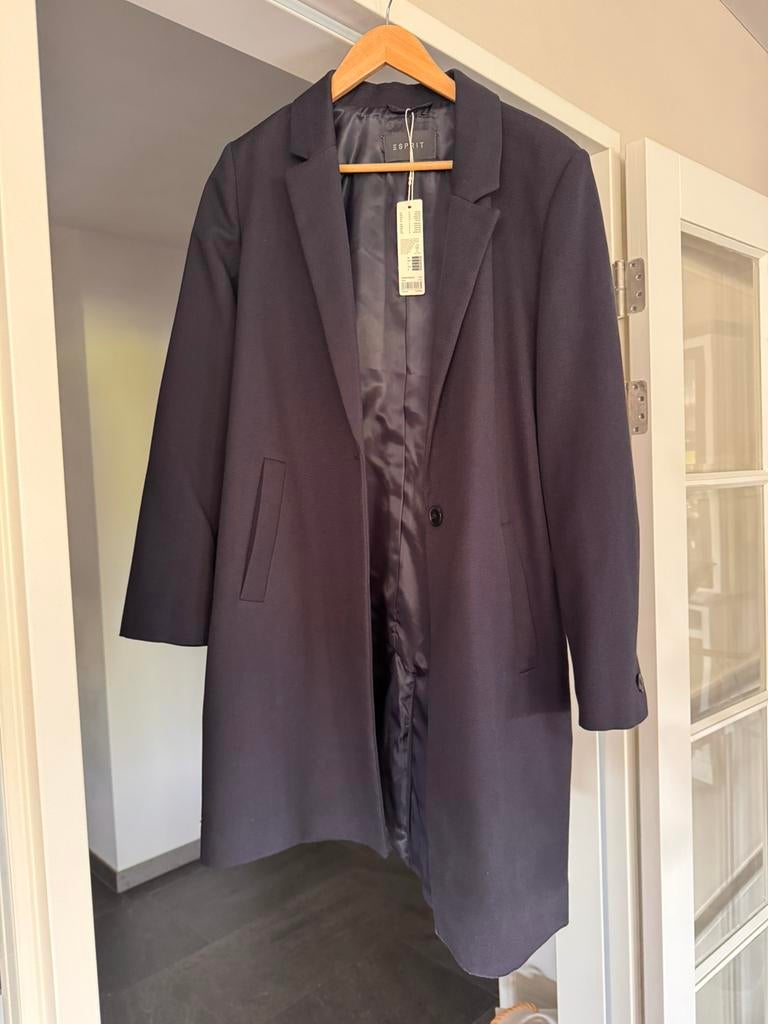 Nieuw met kaartje esprit net jas donker blauw 40, Ophalen of Verzenden, Zo goed als nieuw, Maat 38/40 (M), Blauw