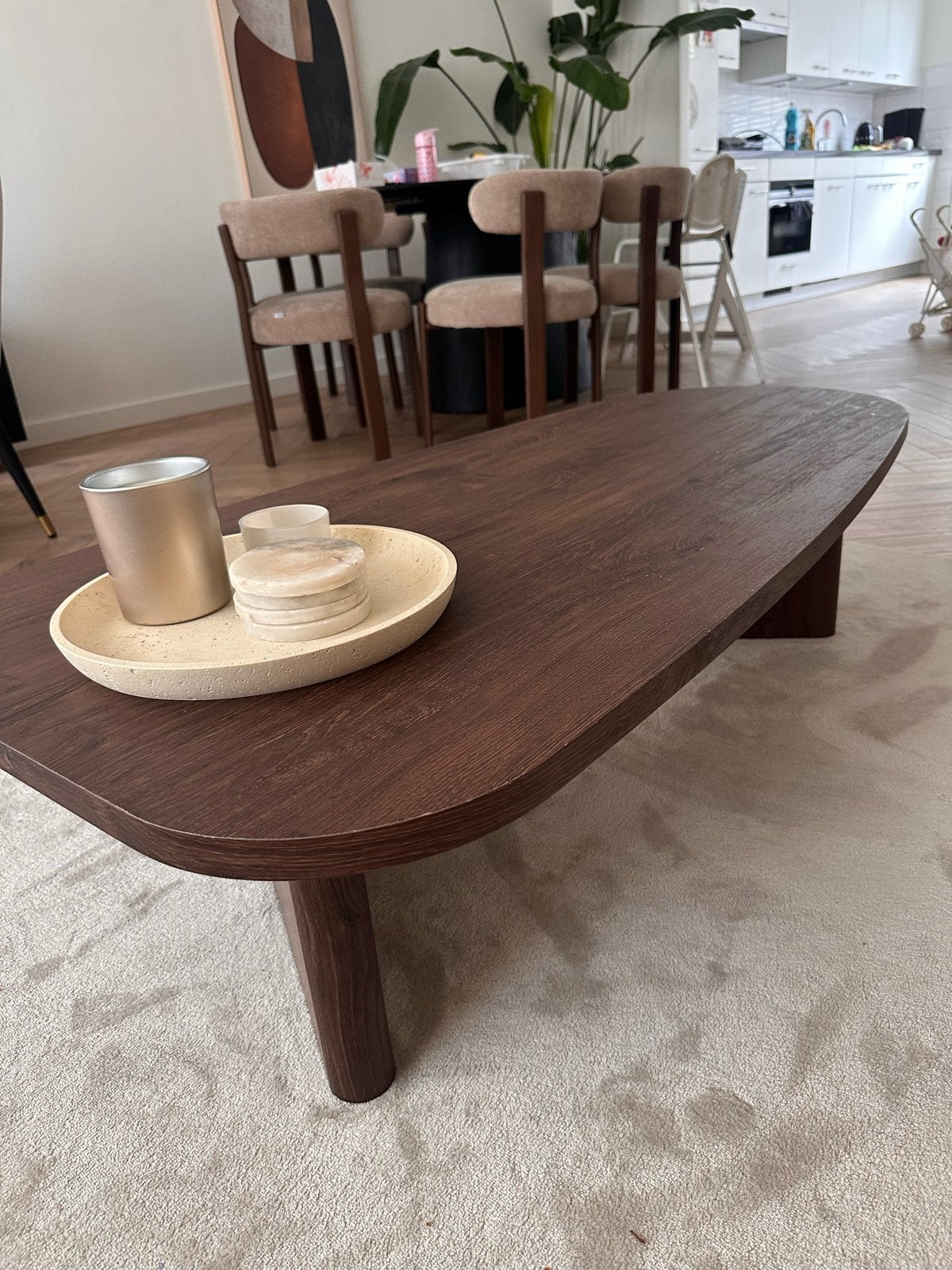 Fjôrd Salontafel Grönvik Mokka 130x65cm - Zo goed als nieuw, Ophalen, 100 tot 150 cm, 50 tot 100 cm, Zo goed als nieuw