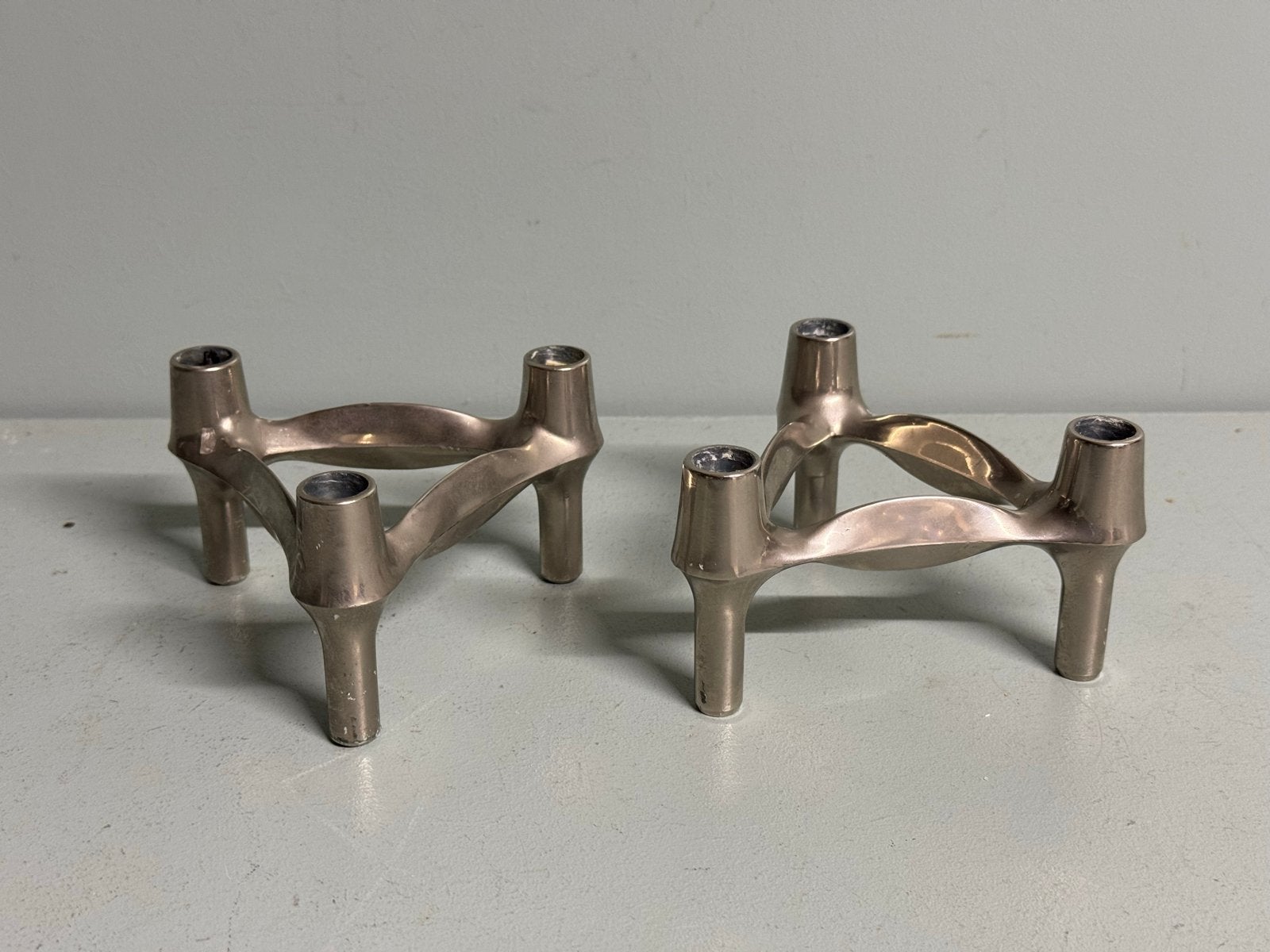 Vintage Fritz Nagel Stoff kandelaar (set van 2), Ophalen of Verzenden, Overige materialen