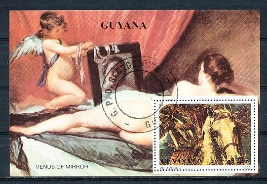 Guyana 1990 M3180 blok 99 gest., Ophalen of Verzenden, Gestempeld, Zuid-Amerika