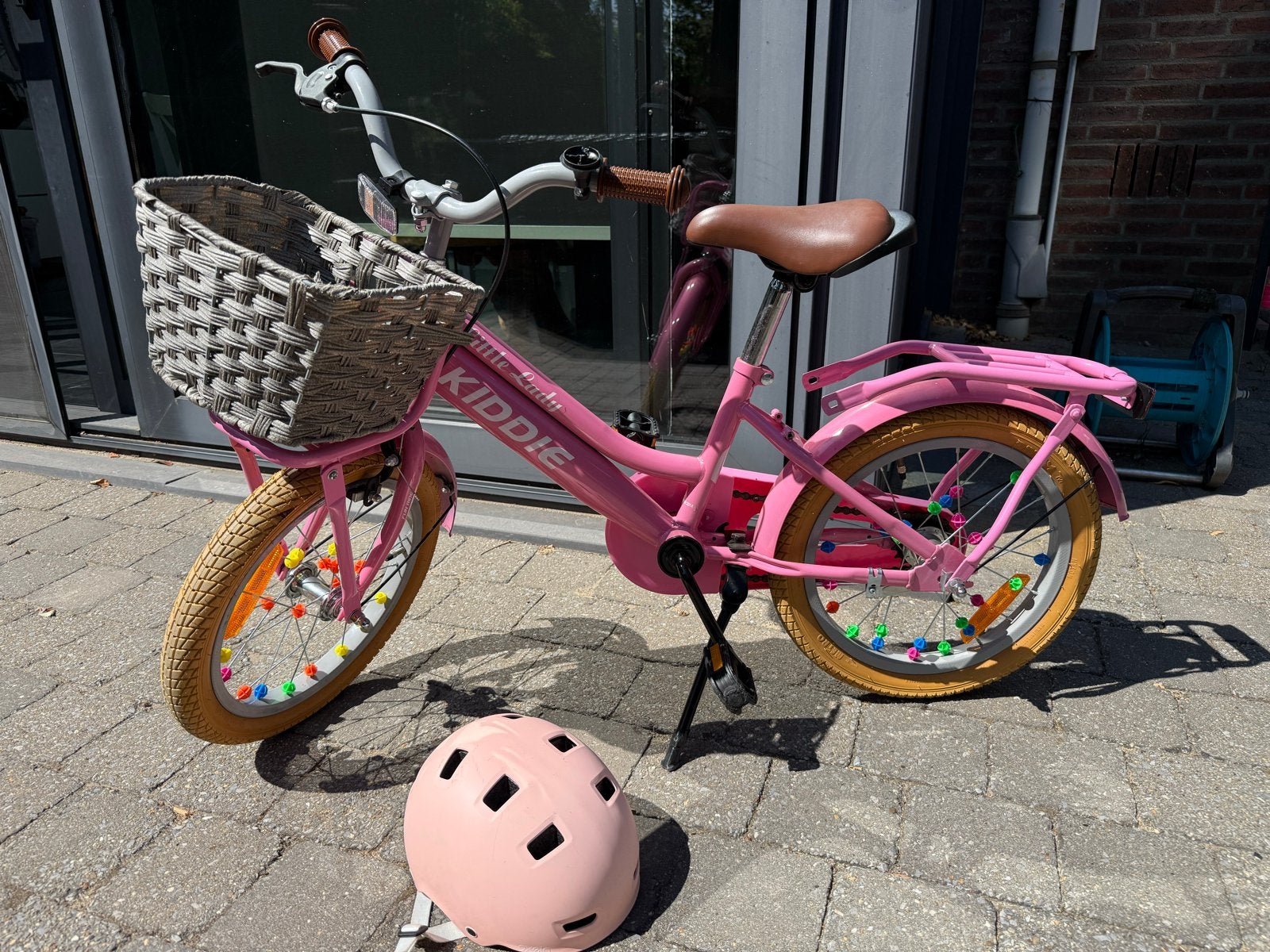 Little lady kiddie Roze kinderfiets 16 inch, Fietsen en Brommers, Fietsen | Kinderfietsjes, Ophalen, Zo goed als nieuw, Velgrem