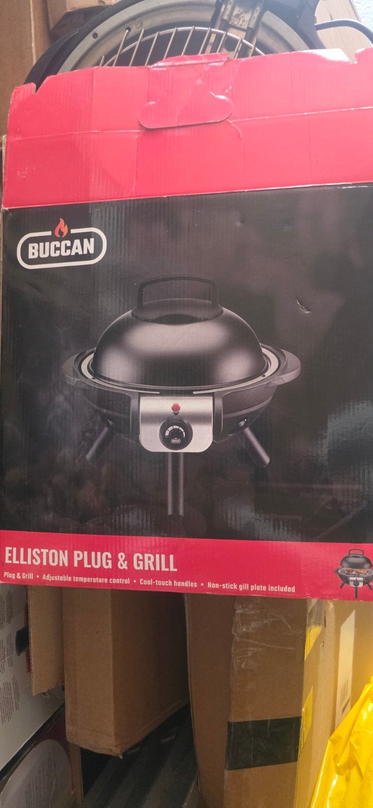 Buccan Elliston Plug & Grill Elektrische Barbecue, Ophalen of Verzenden, Zo goed als nieuw, Buccan