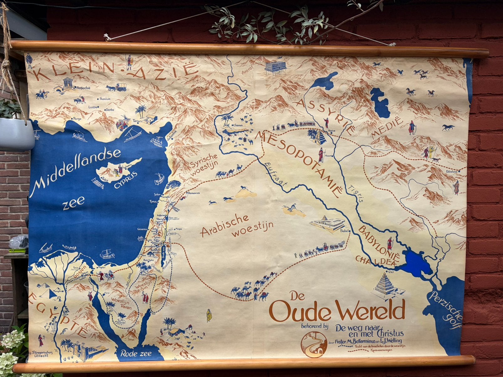 Oude Nederlandse schoolplaat met de titel “De Oude Wereld”, Ophalen, Geschiedenis