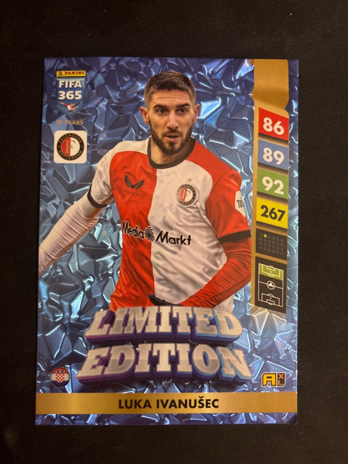 Panini FIFA 365 Limited Edition Luka Ivanušec Feyenoord, Ophalen of Verzenden, Zo goed als nieuw, Feyenoord, Spelerskaart