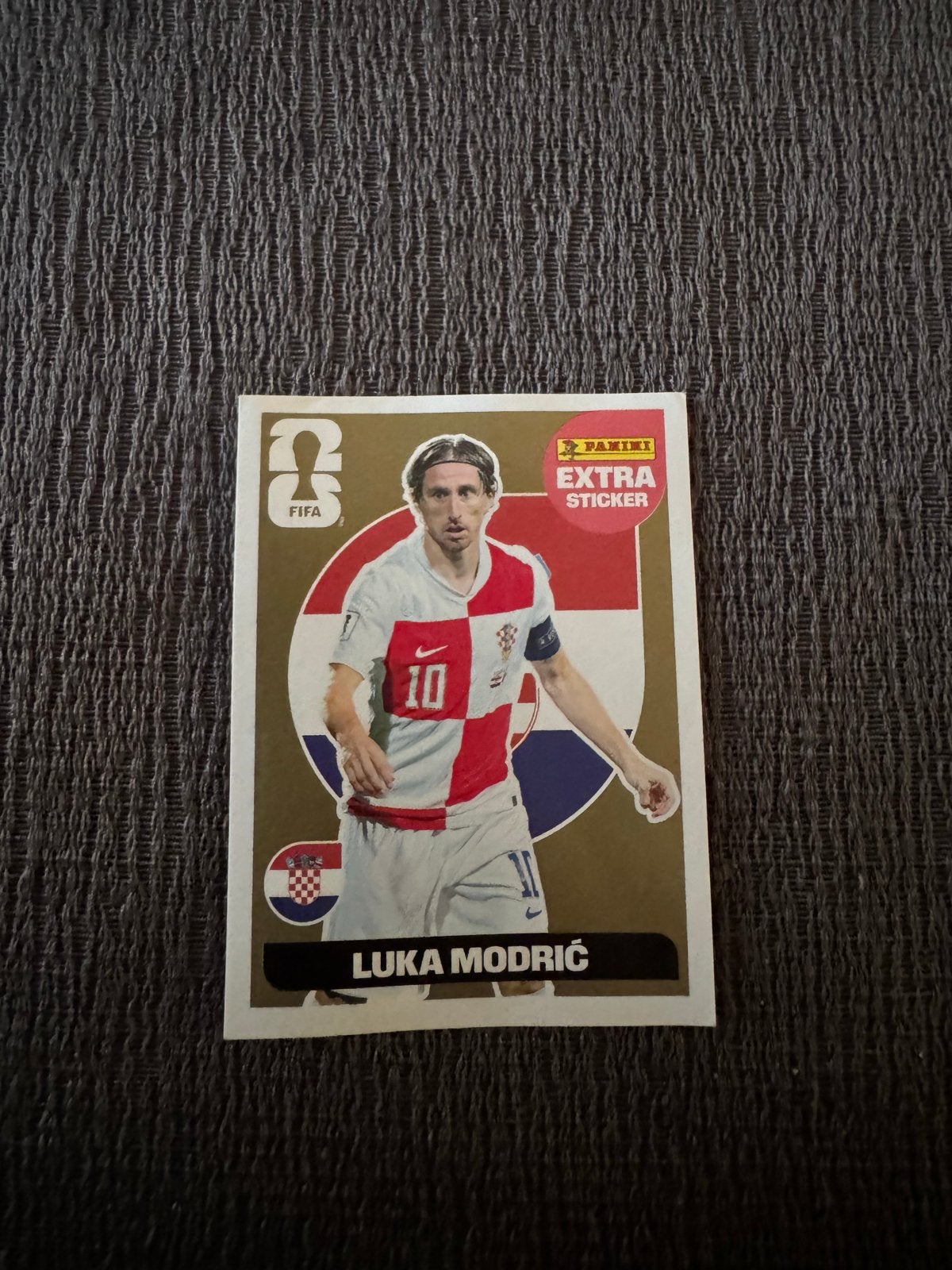 Panini FIFA World Cup 2026 Extra Sticker Luka Modric Goud, Ophalen of Verzenden, Nieuw, Sport