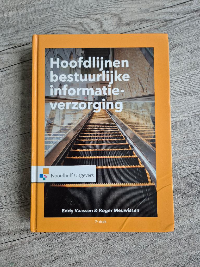 Hoofdlijnen bestuurlijke informatievoorziening, Boeken, Gelezen, Ophalen of Verzenden, WO, Noordhoff Uitgevers