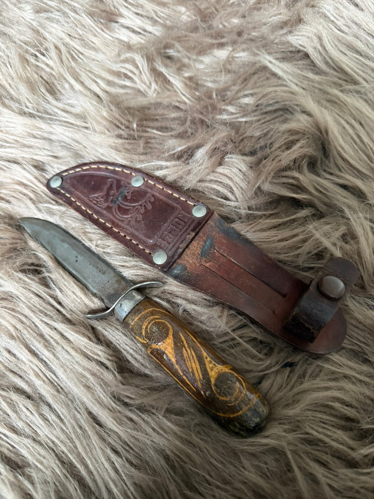 Vintage Helle "Konge" Noors Jachtmes– Handgemaakt, Ophalen of Verzenden, Overige soorten, Mes of Dolk