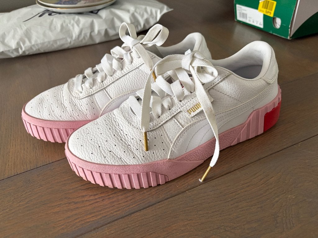 PUMA Cali SNEAKERS echt leer - maat 40 - WD014, Waddinxveen, Puma, Wit, Ophalen of Verzenden