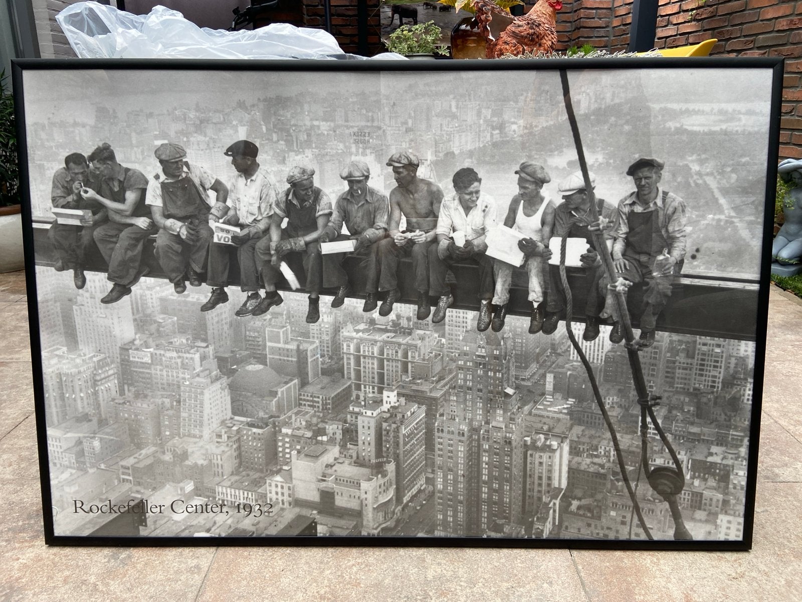 Poster Rockefeller Center 1932 - 120x80cm met lijst, Ophalen, Met lijst, Deurposter of groter, Rechthoekig Liggend