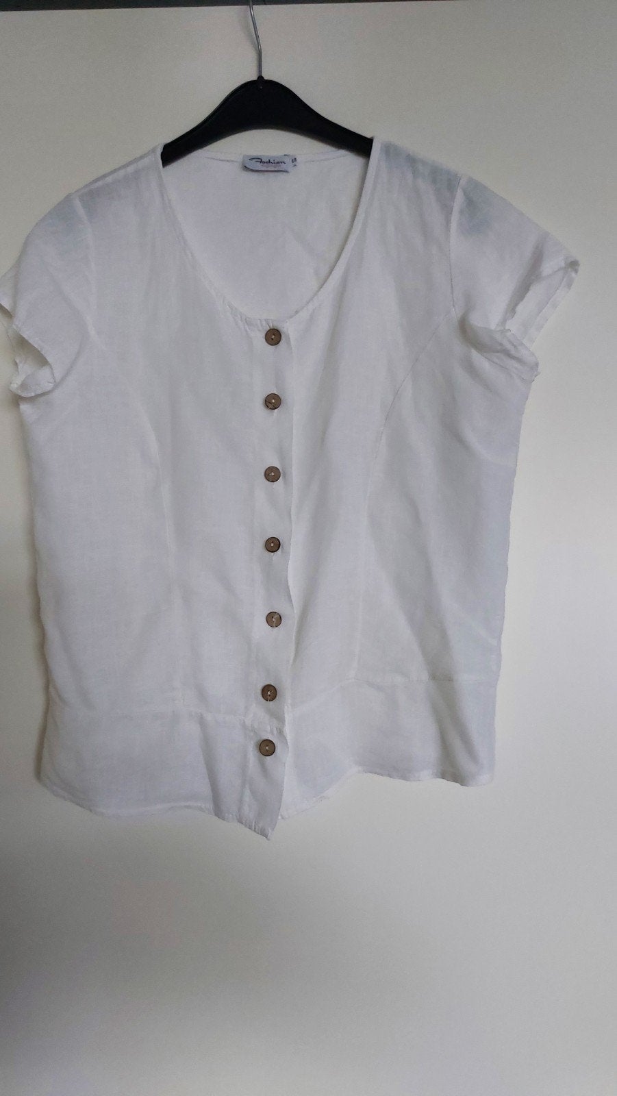 witte linnen blouse maat S/M voor 15,00 €, Ophalen of Verzenden, Zo goed als nieuw, Maat 38/40 (M), Wit
