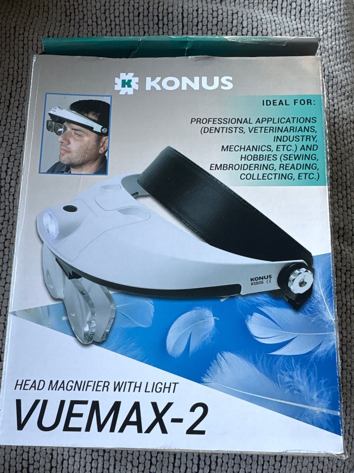 Konus VUE-MAX-2 Loepbril met LED en 5 Verwisselbare Lenzen, Ophalen of Verzenden, Zo goed als nieuw, Vergrootglas of Loep