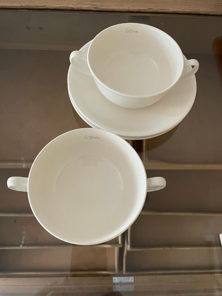 2x California soepkom soepkommen soep kom bord borden creme, Ophalen of Verzenden
