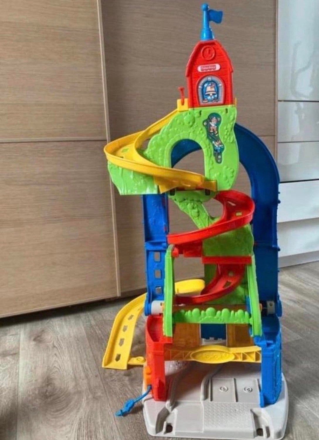 Fisher-Price Little People Racebaan met 3 auto's, Kinderen en Baby's, Ophalen of Verzenden, Gebruikt