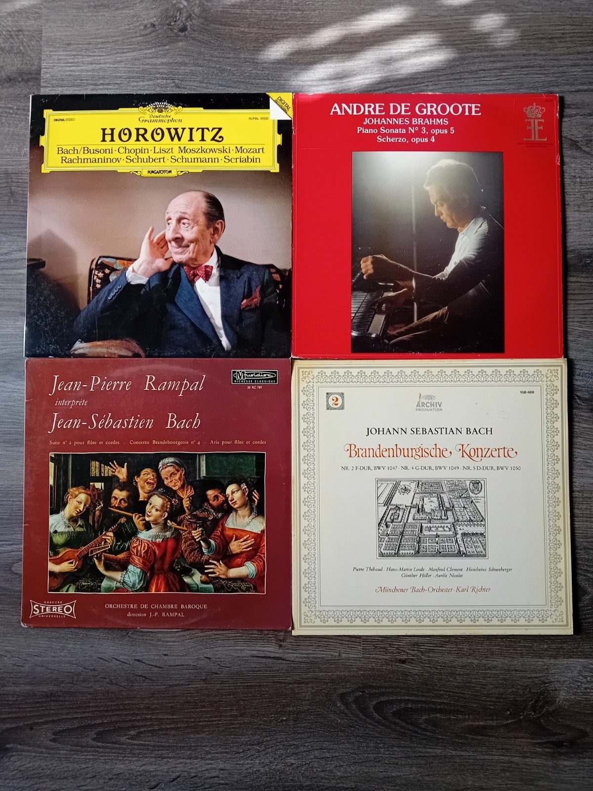 Klassieke LP's: Bach, Brahms, Horowitz, Rampal (4 stuks), Cd's en Dvd's, LP, Gebruikt, Ophalen of Verzenden, 12 inch