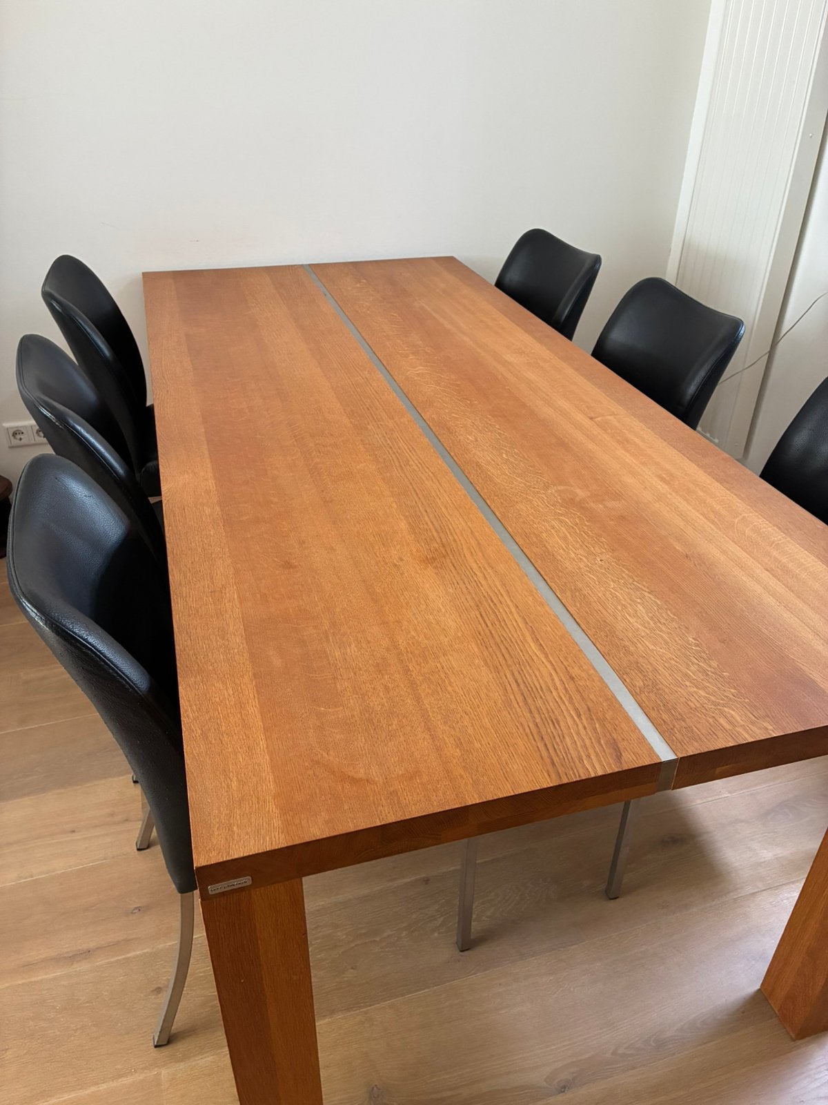 Eettafel met stoelen Bert Plantagie, Ophalen, Gebruikt, Modern, 4 tot 6 stoelen