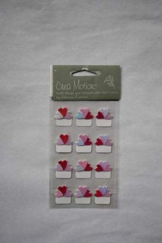 2 pakjes Crea Motion Hearts SPJA021, Hobby en Vrije tijd, Scrapbooking, Verzenden, Nieuw, Versiering of Embellishment, Overige merken