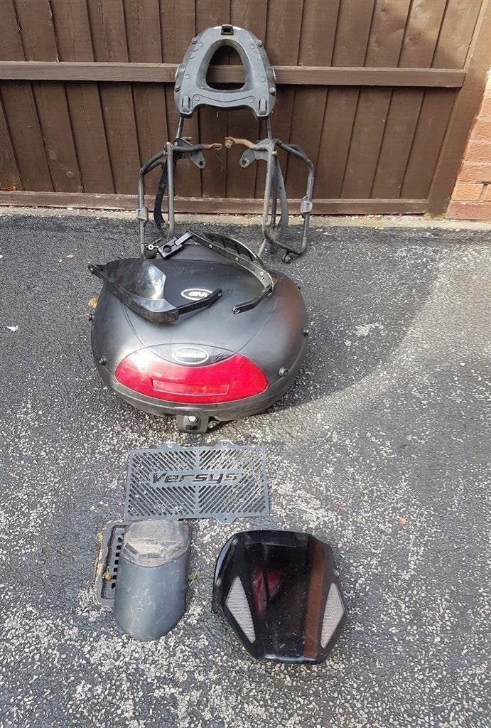 koffer 14B Kawasaki versys 1000 topkoffer met top en zijkoff, Motoren, Ophalen of Verzenden, Gebruikt