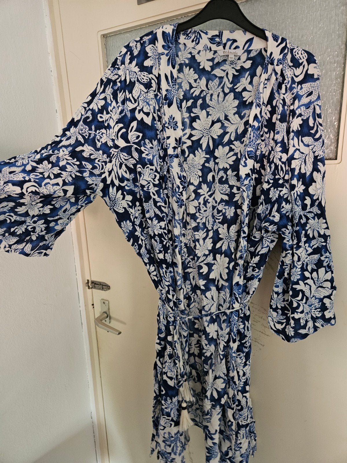 Lange kimono MS mode maat 50, Blauw, Trui of Vest, Ophalen of Verzenden, Onbekend