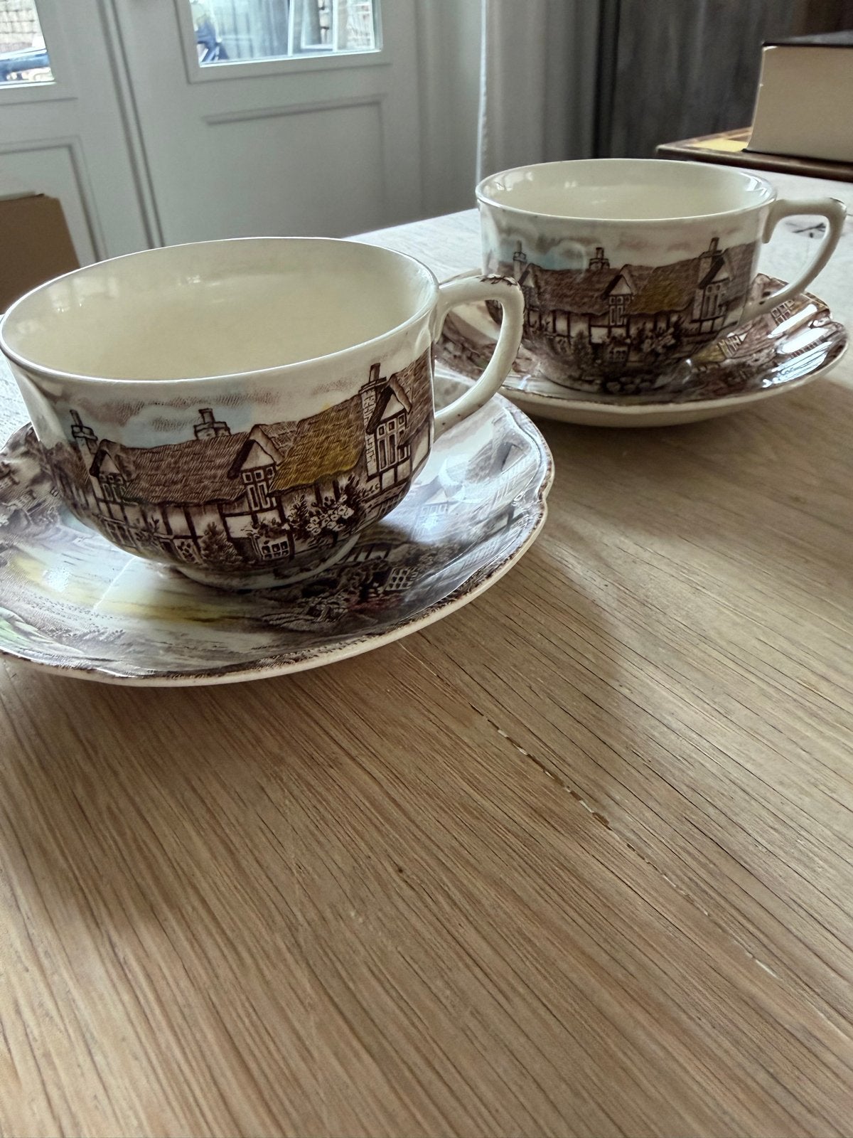 Johnson Bros Old English Countryside Kop en Schotel Set, Antiek en Kunst, Ophalen of Verzenden
